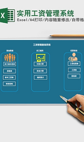 2022年实用工资管理系统xls,xlsx模板