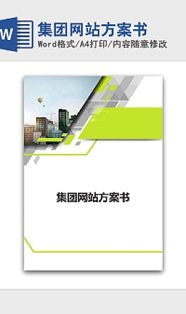 2022年集团网站方案书Word模板