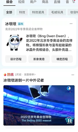 冰墩墩相关视频播放量已超80亿次截至2月8日