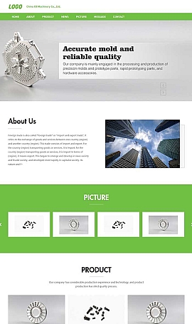 外贸网站模板五金零件英文 精密模具零件加工类网站源码下载