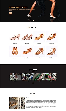 英文外贸 拉丁舞芭蕾鞋鞋类网站源码