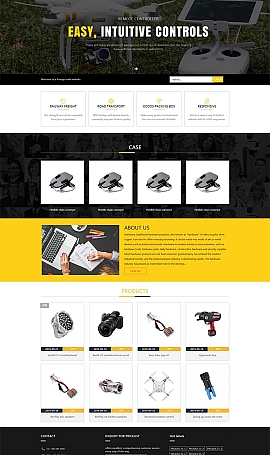 五金电器英文外贸类网站模板源码下载