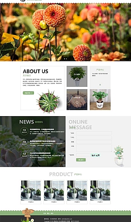 绿植花卉盆栽办公室盆栽租赁 网站源码模板